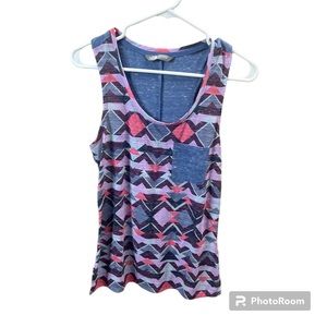 The north face triangle tribal pocket tank top size small